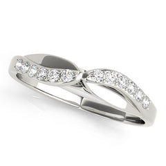 Split Shank Curved Half Eternity Ring in Gold & Platinum