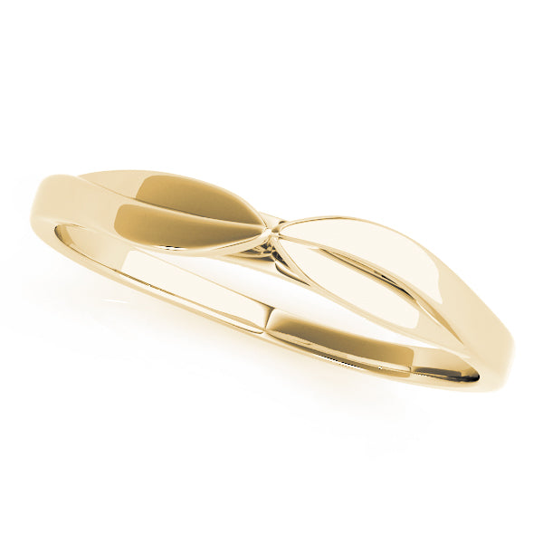 Split Shank Curved Wedding Bands Gold