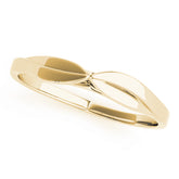 Split Shank Curved Wedding Bands Gold