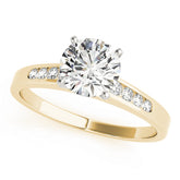 Signature Channel-Set Round Diamond Engagement Ring — 9K/18K Gold & Platinum