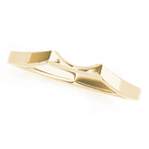 Curved Wedding Gold Band