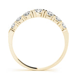 Single Row Bar Set Half Eternity Ring in Gold & Platinum
