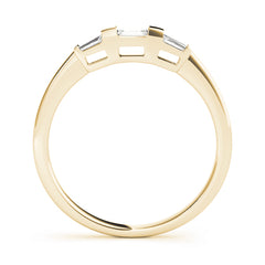 Baguette Half Eternity Ring in Gold & Platinum