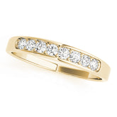 Prong in Channel Half Eternity Ring in Gold & Platinum
