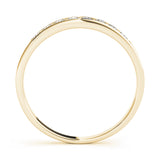 Prong in Channel Half Eternity Ring in Gold & Platinum