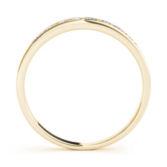 Prong in Channel Half Eternity Ring in Gold & Platinum