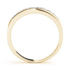 Prong in Channel Half Eternity Ring in Gold & Platinum