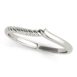 Braided Style Curved Wedding Gold Band