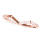 Curved Wedding Gold Band