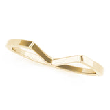 Curved Wedding Gold Band