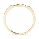 Curved Wedding Gold Band