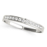 Channel Set Half Eternity Ring in Gold & Platinum