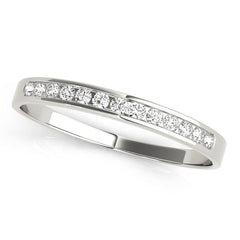 Channel Set Half Eternity Ring in Gold & Platinum