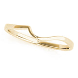 Curved Wedding Gold Band
