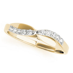 Split Shank Curved Half Eternity Ring in Gold & Platinum