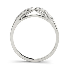 Split Shank Curved Half Eternity Ring in Gold & Platinum