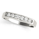 Channel Set Half Eternity Ring in Gold & Platinum