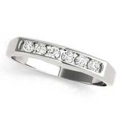 Channel Set Half Eternity Ring in Gold & Platinum