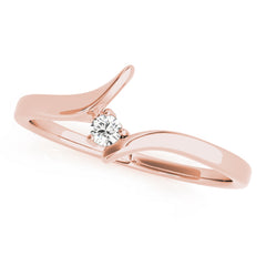 Curved Bands Half Eternity Ring in Gold & Platinum