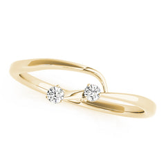 Bypass Half Eternity Ring in Gold & Platinum