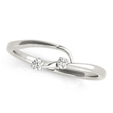 Bypass Half Eternity Ring in Gold & Platinum