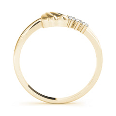 Curved Bands Half Eternity Ring in Gold & Platinum