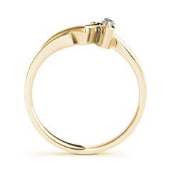 Curved Bands Half Eternity Ring in Gold & Platinum
