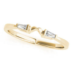 Fancy Baguette Half Eternity Ring in Gold & Platinum