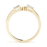 Fancy Baguette Half Eternity Ring in Gold & Platinum