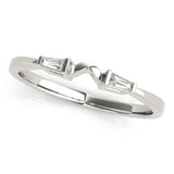 Fancy Baguette Half Eternity Ring in Gold & Platinum