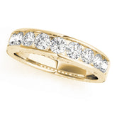 Channel Set Half Eternity Ring in Gold & Platinum