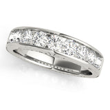 Channel Set Half Eternity Ring in Gold & Platinum