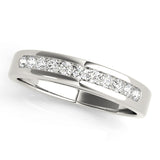 Channel Set Half Eternity Ring in Gold & Platinum