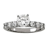 Signature Prong-Set Round Diamond Engagement Ring — 9K/18K Gold & Platinum