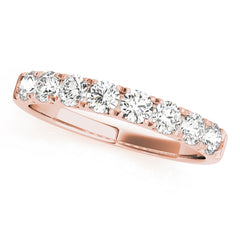 Split Prong Half Eternity Ring in Gold & Platinum