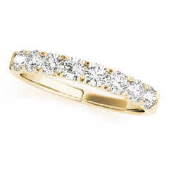 Split Prong Half Eternity Ring in Gold & Platinum