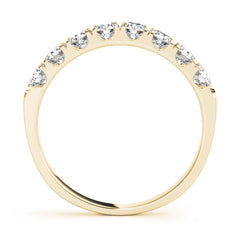 Split Prong Half Eternity Ring in Gold & Platinum