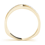 Curved Bands Half Eternity Ring in Gold & Platinum