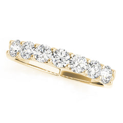 U-Prong Half Eternity Ring in Gold & Platinum