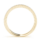 Channel Set Milgrain Half Eternity Ring in Gold & Platinum