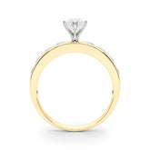 Majestic Channel-Set Round Diamond Engagement Ring — 9K/18K Gold & Platinum