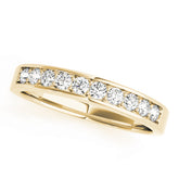 Prong in Channel Half Eternity Ring in Gold & Platinum