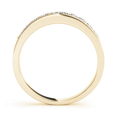 Prong in Channel Half Eternity Ring in Gold & Platinum