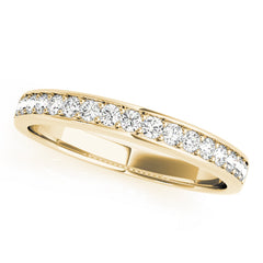 Channel Set Half Eternity Ring in Gold & Platinum