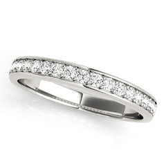Channel Set Half Eternity Ring in Gold & Platinum