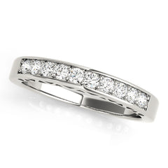 Channel Set Half Eternity Ring in Gold & Platinum