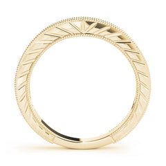 Channel Set Filigree Half Eternity Ring in Gold & Platinum