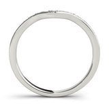 Curved Bands Half Eternity Ring in Gold & Platinum