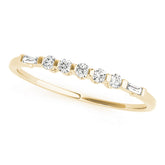 Fancy Baguette Half Eternity Ring in Gold & Platinum