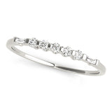 Fancy Baguette Half Eternity Ring in Gold & Platinum